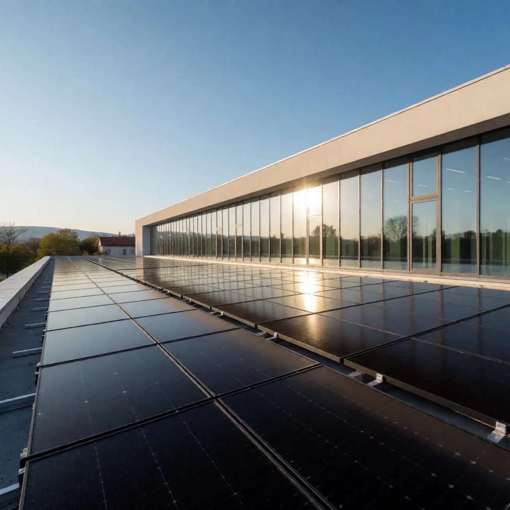 Solarni paneli na krovu obnovljene javne zgrade